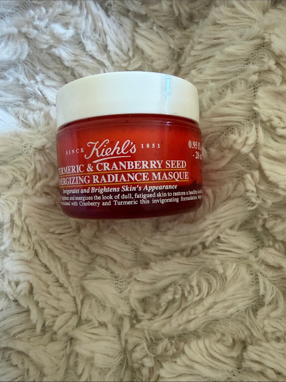 Kiehl's Turmeric & Cranberry Seed Energizing Radiance Masque - Red & White